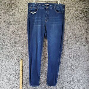 Fashion Nova Jeans Womens 2X Blue Stretch Skinny Casual High Waist Plus Size